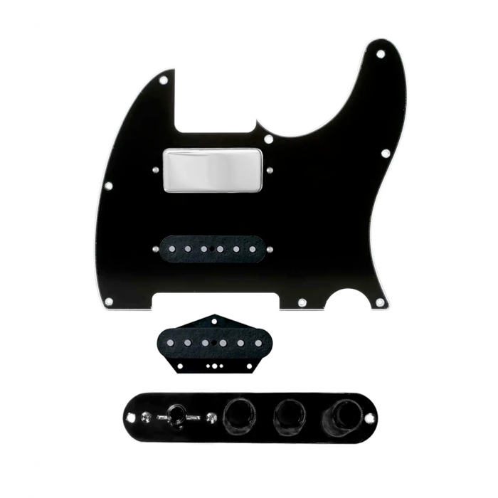 920D Custom Mason Style Loaded Pickguard for Nashville Tele With Black Pickguard and TMAS-B Control Plate