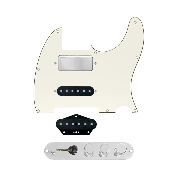 920D Custom Mason Style Loaded Pickguard for Nashville Tele With Parchment Pickguard and TMAS-C Control Plate