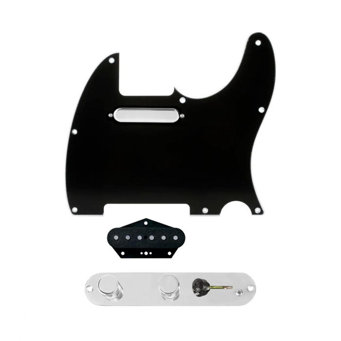 920D Custom Texas Vintage Loaded Pickguard for Tele With Black Pickguard and T4W-REV-C Control Plate