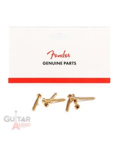 Genuine Fender USA GOLD Tremolo/Trem Bridge Mounting Screws - Pack of 6