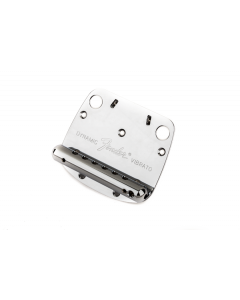Genuine Fender Mustang Dynamic Guitar Tremolo Vibrato Bridge Tailpiece - Chrome
