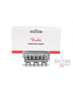 Genuine Fender Stratocaster Strat Hardtail Non-Tremolo Bridge Assembly - CHROME