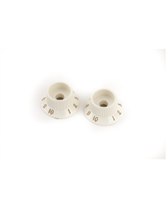 Genuine Fender S1 Plastic Push-on Knob Base for Strat, Parchment (SET OF 2)