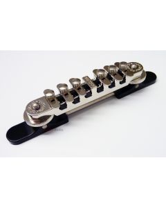 Genuine Gretsch SynchroSonic Adjustable Roller Guitar Bridge with Base - NICKEL