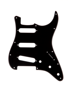 Genuine Fender 11-Hole Modern Strat/Stratocaster Pickguard SSS, BLACK, 1-Ply