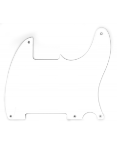 Genuine Fender 50s Esquire Tele Guitar Pickguard, White, 1-Ply, 5-Hole Mount