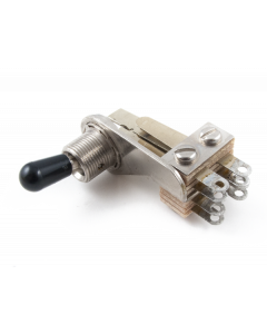 Genuine Fender 3-Position (DPDT) Toggle Pickup Switch, Chrome w/Black Tip