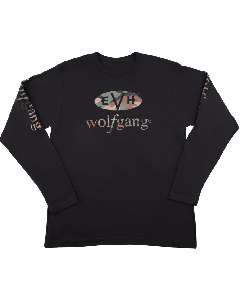 EVH Eddie Van HalenWolfgang Camo Long Sleeve T-Shirt, Black, XL, X-Large