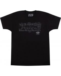 EVH Eddie Van Halen 5150 Schematic T-Shirt, Black, SMALL (S)