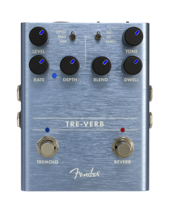 Genuine Fender "Tre-Verb" Tremolo/Reverb Guitar Effect Stomp Box Pedal