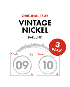 3-PACK of Fender 150L Pure-Nickel Electric Guitar Strings - LIGHT 9-42
