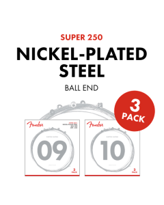 (PACK OF 3) Fender Super 250's Electric Guitar Strings - 250L, LIGHT,  9-42