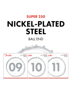 Fender Super 250XS Nickel-Plated Steel Electric Guitar Strings EXTRA SUPER LIGHT