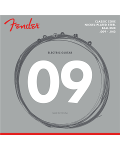 Fender 255L Classic Core Electric Guitar Strings Set, NPS Ball End 9-42