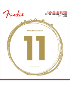 Fender 880CL Dura-Tone Coated Acoustic Guitar Strings - CUSTOM LIGHT 11-52