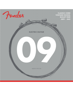 Fender 3155L Classic Electric Guitar Strings, Vintage Nickel, Bullet Ends 9-42