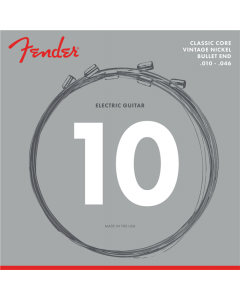 Fender 3155R Classic Electric Guitar Strings, Vintage Nickel, Bullet Ends 10-46