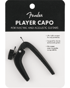 Genuine Fender Player Electric AND Acoustic Guitar Capo, Black