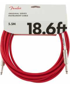 Genuine Fender Original Series Instrument/Guitar Cable, FIESTA RED, 18.6' ft