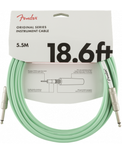 Genuine Fender Original Series Instrument/Guitar Cable, SURF GREEN, 18.6' ft