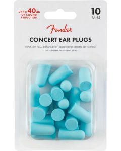 Fender Concert Ear Plugs/Hearing Protection (10 Pairs) Daphne Blue 099-0541-004