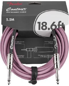 Fender Contour Series Guitar/Instrument Cable, Straight, 18.6' ft, Burgundy Mist