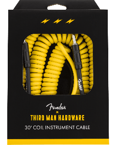 Fender x Third Man Hardware 30' Coiled Instrument/Guitar Cable, Yellow