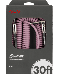 Fender Contour Series Guitar/Instrument Coiled Cable, 30' ft, Burgundy Mist