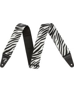 Genuine Fender 2" Wide, Wild Animal Faux Print Guitar Strap - Zebra