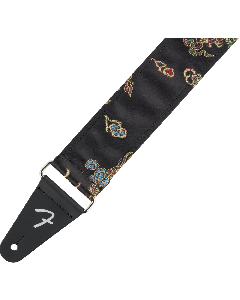 Genuine Fender Satin Dragon Guitar Strap, Black
