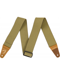 Genuine Fender WeighLess Stretch/Elastic Tweed Guitar Strap, Yellow Tweed