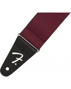 Genuine Fender WeighLess Stretch/Elastic Tweed Guitar Strap, Red Tweed