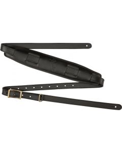 Genuine Fender Vintage Leather Saddle Guitar Strap, Black 099-0689-006