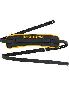 Genuine Fender x Third Man Hardware Leather Strap, Black/Yellow