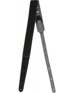 Genuine Fender 2" Wide Suede Guitar Strap, Black/Gray, Reversible