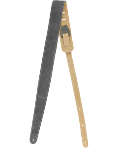 Genuine Fender 2" Wide Suede Guitar Strap, Gray/Tan, Reversible