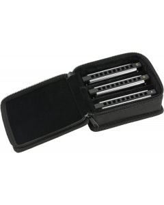 Fender Blues Deluxe Harmonica PACK OF 3 with Case - Keys C, G, A