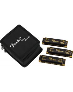 Fender Blues DeVille Harmonica PACK OF 3 with Case - Keys C, G, A