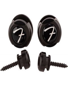 Genuine Fender Infinity F Logo Strat/Tele Guitar Strap Locks Straplocks - BLACK