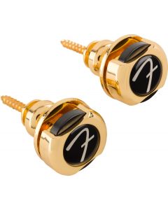 Genuine Fender Infinity F Logo Strat/Tele Guitar Strap Locks Straplocks - GOLD