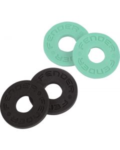Genuine Fender Strap Blocks Set, 4-Pack, Black (2) Surf Green (2) 099-0819-020
