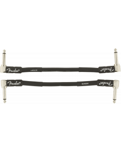 Fender Professional Series Guitar Patch Cable 2-PACK, Black, Right-Angle, 6" in