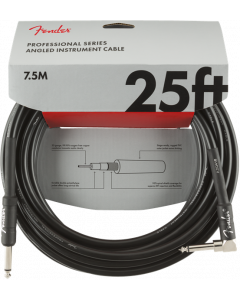 Fender Professional Guitar/Instrument Cable, Straight-Right Angle, 25' ft