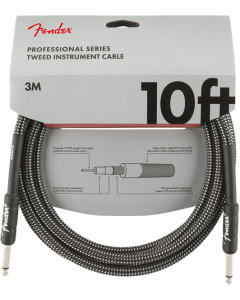 Genuine Fender Professional Series Guitar/Instrument Cable, GRAY TWEED - 10' ft