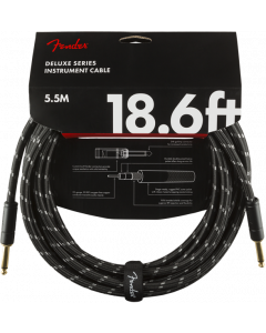 Fender Deluxe BLACK TWEED Electric Guitar Cable, Straight Connector, 18.6' ft