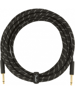 Fender Deluxe BLACK TWEED Electric Guitar Cable, Straight Connector, 18.6' ft