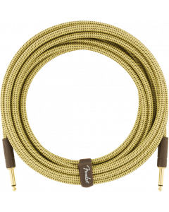 Fender Deluxe TWEED Electric Guitar/Instrument Cable, Straight Ends, 18.6' ft