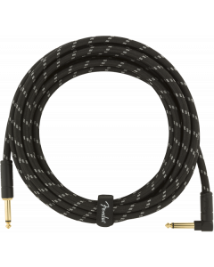 Fender Deluxe BLACK TWEED Guitar/Instrument Cable, Straight-Right Angle, 15' ft