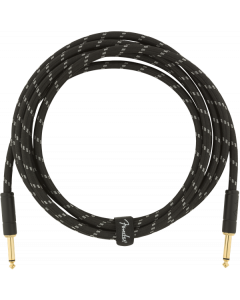 Fender Deluxe BLACK TWEED Electric Guitar/Instrument Cable, Straight Ends, 10'ft