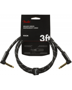 Fender Deluxe BLACK TWEED Electric Guitar/Instrument Cable, Right Angle, 3' ft